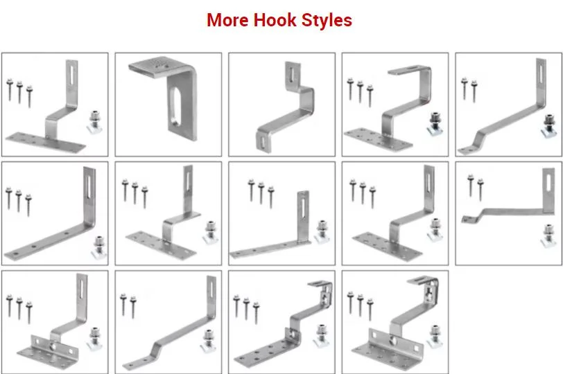 Custom Roof Hook Mount Solar Panel Power System Bracket Accessories.