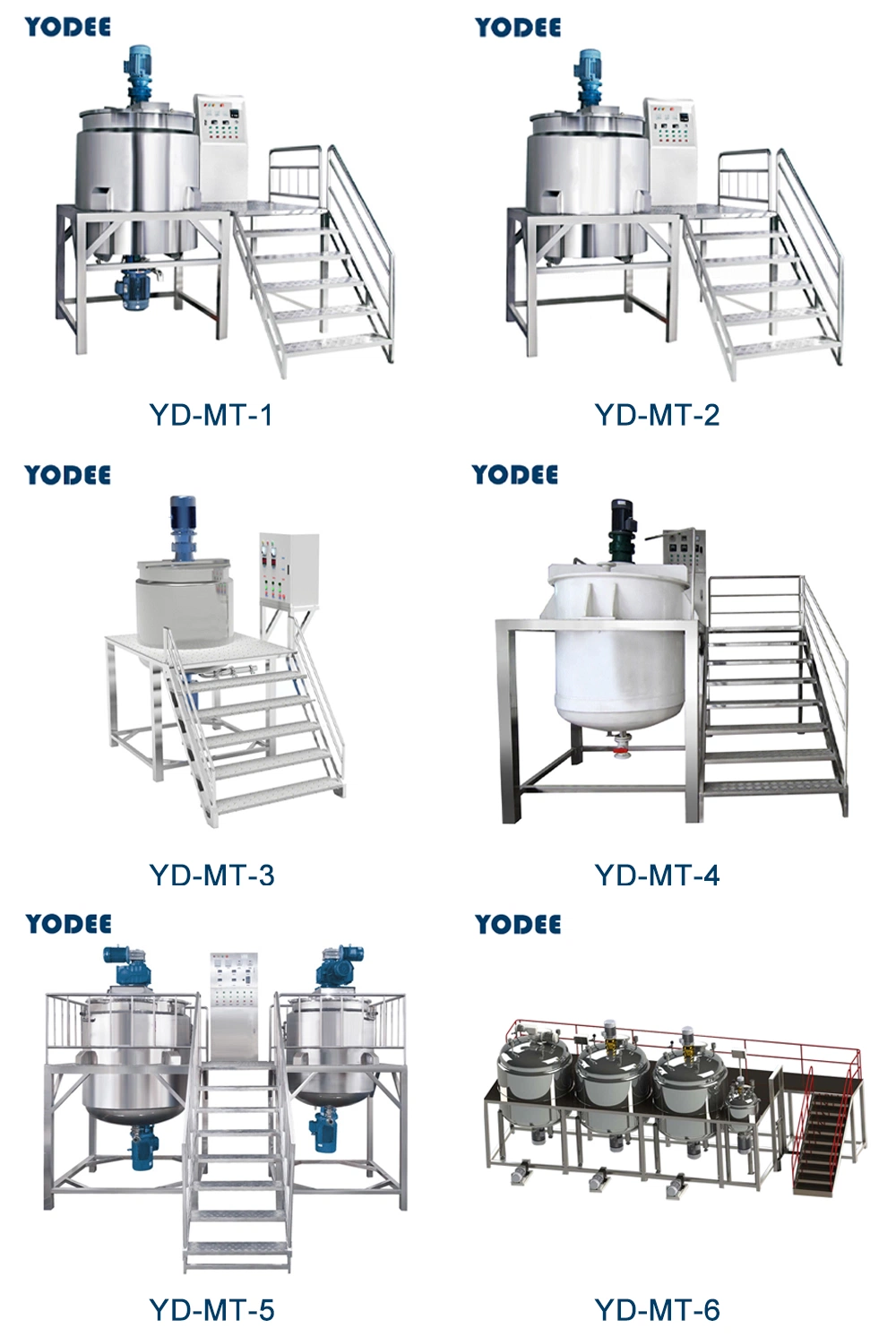 GMP Stainless Steel Mixer Fermentation Reactor Evaporation Distillation Emulsification Tank